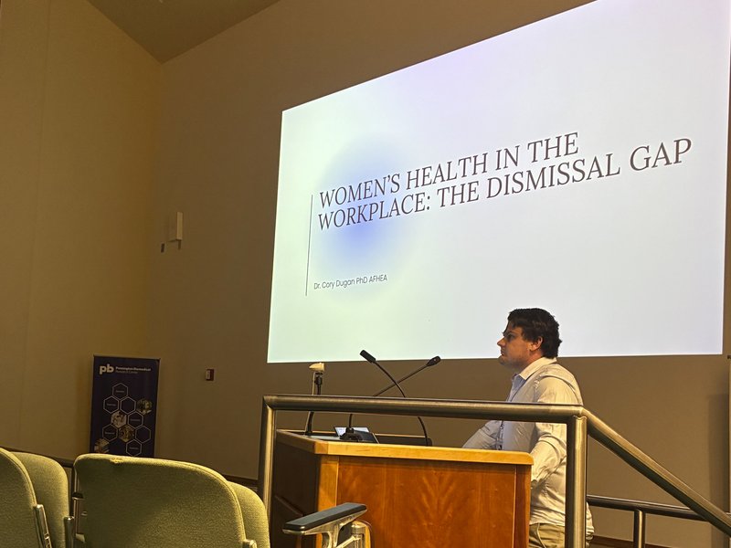 Dr. Cory Dugan presenting at Pennington Biomedical